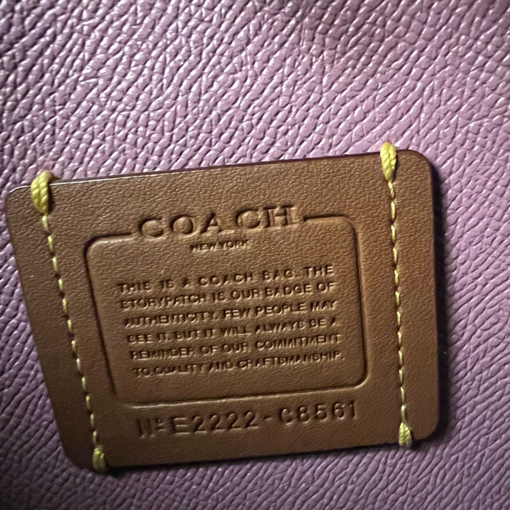 COACH PURPLE Gently used maybe 1 week TOO SMALL FOR ME